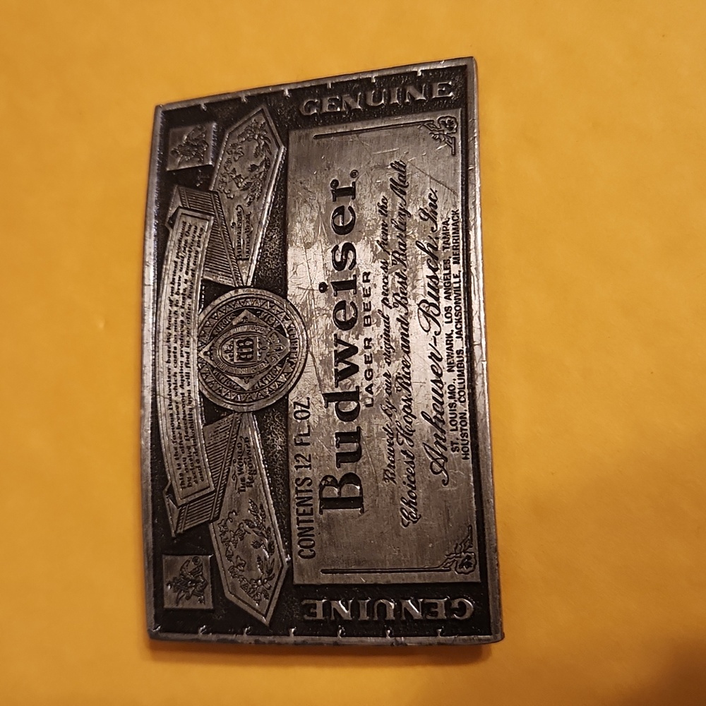 Budweiser belt buckle